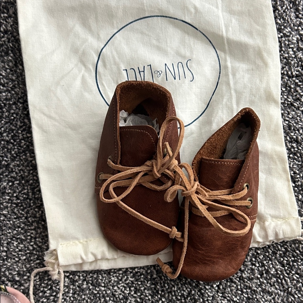 Sun and Lace baby moccasin shoes
